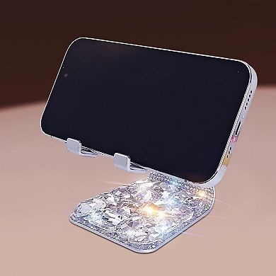 Bling Crystal Phone Stand for Desk,Glitter Adjustable Cell Phone Holder, Desktop Holder