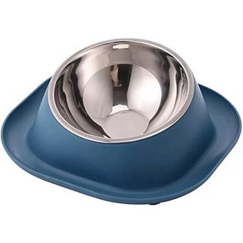 No Spill Cat Bowl Ant Proof Cat Dish for Kitten Pet Dog Small Animals Blue S