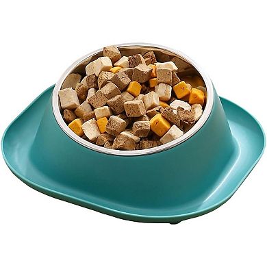 No Spill Cat Bowl Ant Proof Cat Dish for Kitten Pet Dog Small Animals Blue S