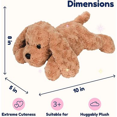 Plush Labradoodle Dog Pillow with 4 Surprise Puppies Inside - Soft Puppy Toys