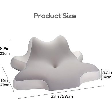 Reading Pillow, Leaning and Prone, Contour Memory Foam Pillow, Ergonomic Cervical Pillow
