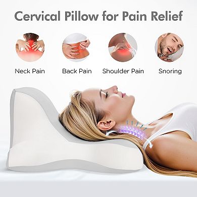 Reading Pillow, Leaning and Prone, Contour Memory Foam Pillow, Ergonomic Cervical Pillow