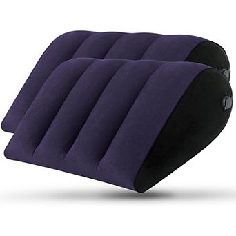 Portable Inflatable Wedge Pillow 2 Pcs, Body Positioner for Sleep, Adjustable Travel Pillow