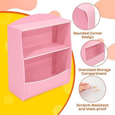 Fancihabor Kids Bookshelf Toy Storage Organizer Cubby for Children's Room Playroom
