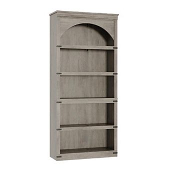 Fancihabor Farmhouse Arched 5 tier Wooden Bookshelf with Wood Base