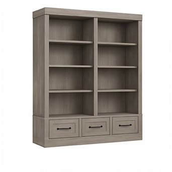 Fancihabor 6 tier Double Wide Bookshelf with Double Storage