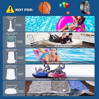 Mini Air Pump with Magnetic Design Camping Lantern Electric Pump for Inflatables