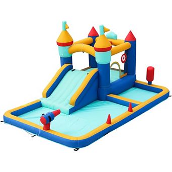 Inflatable Water Slide With Climbing Walls