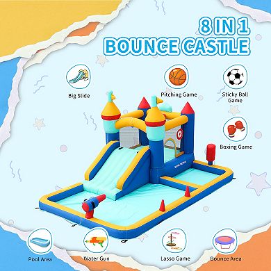 Inflatable Water Slide With Climbing Walls