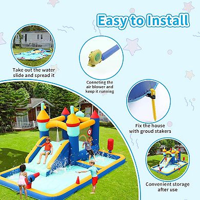 Inflatable Water Slide With Climbing Walls
