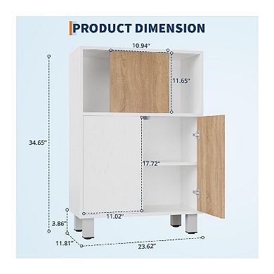 Fancihabor Kitchen Buffet Sideboard Cabinet Wooden Bathroom Storage Cabinet