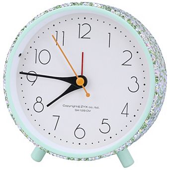 Gorgeous Mechanical Alarm Clock, Rhinestone Inlay, Non-Tick, Perfect for Study/Office 4.6"x2.0"x5.1"