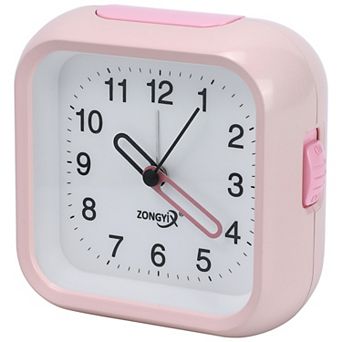 Silent Mechanical Alarm Clock, Non-Tick Movement, Macaron Colors, Snooze Fucition 4.4"x1.9"x4.1"