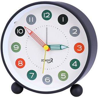 Mechanical Alarm Clock, Pencil Pointer Design, High-Contrast Numbers for Study/Office 4.3"x2.0"x4.3"