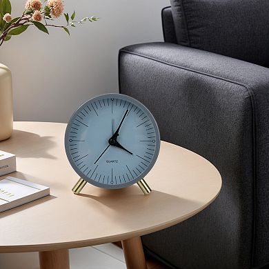 Minimalist Style Mechanical Alarm Clock, with Metal Bracket, Silent Operation 4.3"x2.2"x4.5"