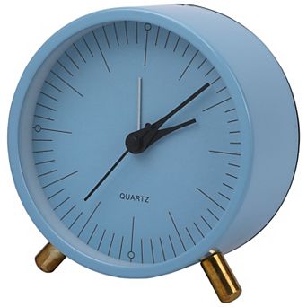 Minimalist Style Mechanical Alarm Clock, with Metal Bracket, Silent Operation 4.3"x2.2"x4.5"