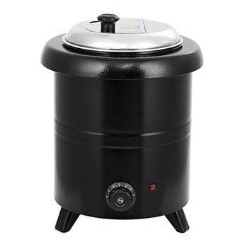 13.7-qt Commercial Soup Kettle, Soup Warmer with Stainless Steel Removable Insert Pot, Swing Lid