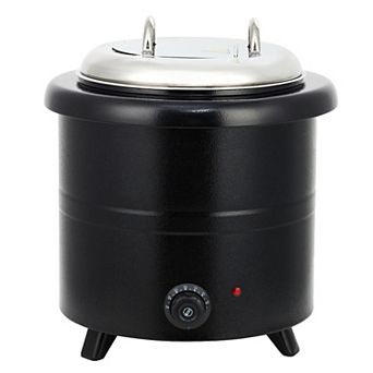 10.5-qt Commercial Soup Kettle, Soup Warmer with Stainless Steel Removable Insert Pot, Swing Lid