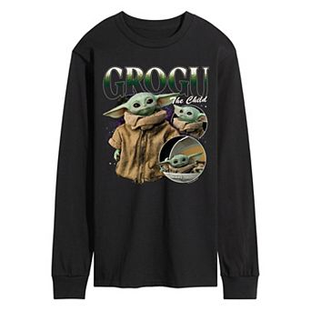 Men's Star Wars The Mandalorian Grogu The Child Long Sleeve Graphic Tee