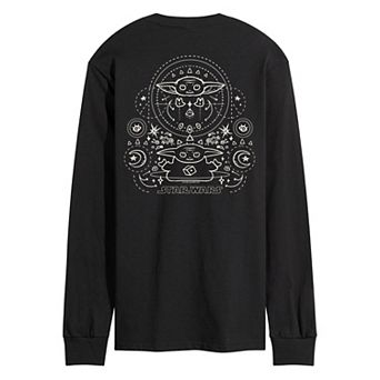 Men's Star Wars The Mandalorian Grogu Celestial Long Sleeve Graphic Tee