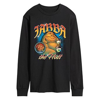 Men's Star Wars Jabba The Hutt Bootleg Long Sleeve Graphic Tee
