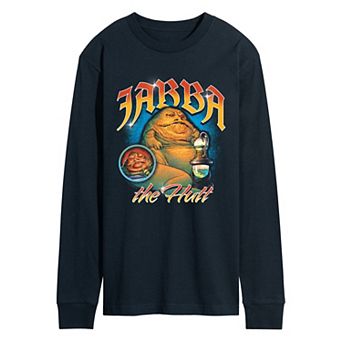 Men's Star Wars Jabba The Hutt Bootleg Long Sleeve Graphic Tee