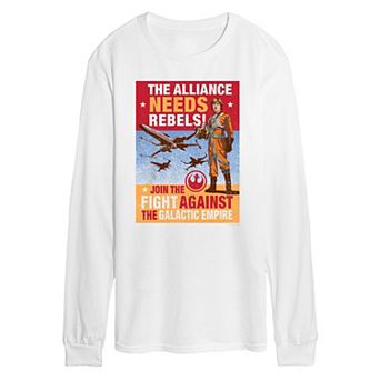 Men's Star Wars The Alliance Needs Rebels Long Sleeve Graphic Tee