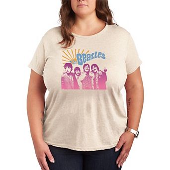 Plus Size The Beatles Sun Graphic Tee