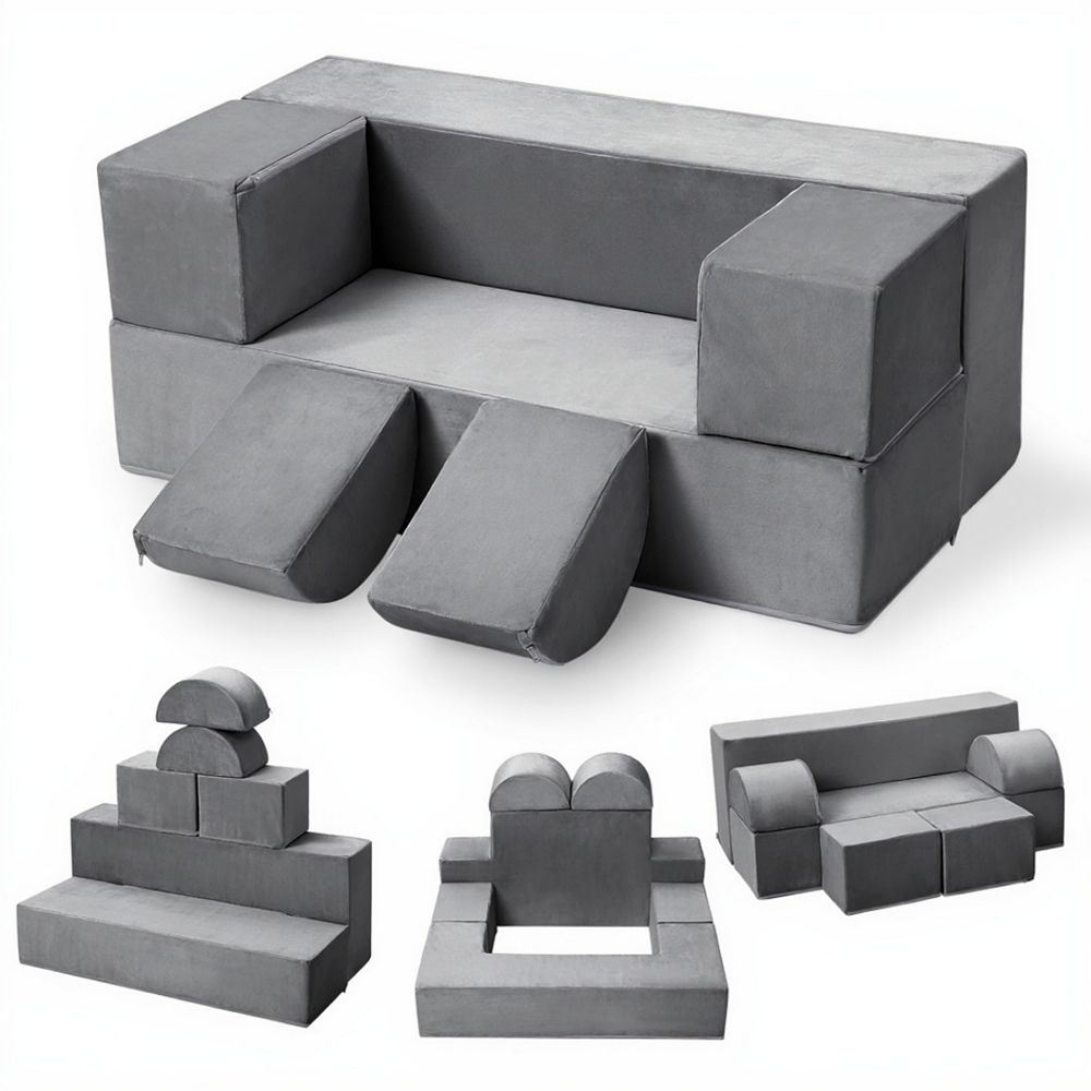 Modular Kids Couch for Toddlers&Kids Foam Play Sofa Set w/Detachable ...
