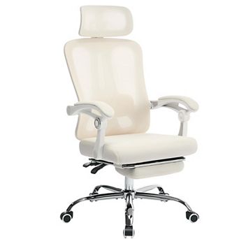 Office Chair w/Footrest,Adjustable Headrest and Backrest, Lumbar Support,Executive Desk Chair