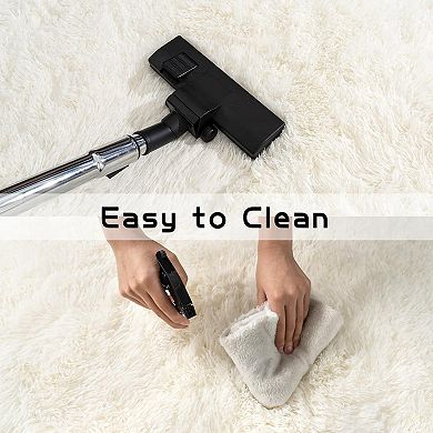 Cozy Shag Area Rug with Non-Slip Base, Soft Plush Carpet for Home Decor