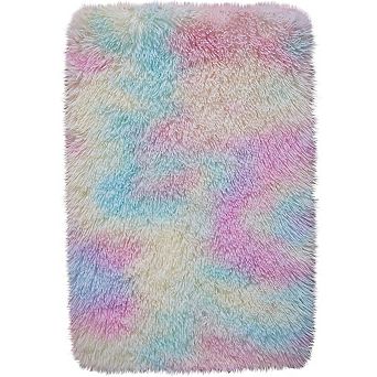 Cozy Shag Area Rug with Non-Slip Base, Soft Plush Carpet for Home Decor