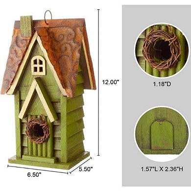 Wood Garden Bird House Decorative