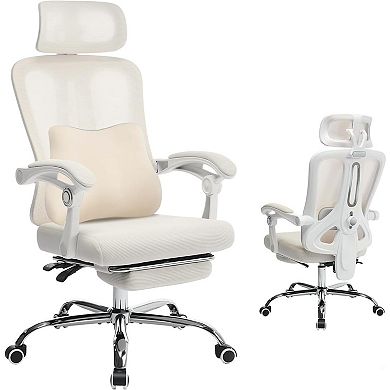 Office Chair with Footrest,Computer Chair w/Adjustable Headrest& Backrest,Lumbar Support, w/Pillow
