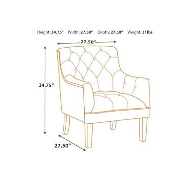 Faux Leather Distressed Tufted Accent Chair