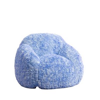 Faux Fur Bean Bag Chair,Plush Lounge Beanbag Sofa w/Armrests,Fluffy Bean Bag Couch Filled w/Foam