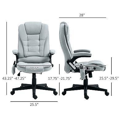 GOODSILO Ergonomic High-Back Massage Office Chair with Retractable Footrest and Vibrating Motors