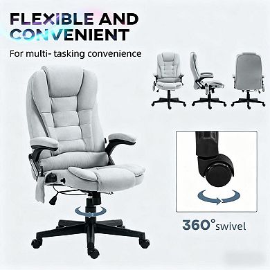 GOODSILO Ergonomic High-Back Massage Office Chair with Retractable Footrest and Vibrating Motors