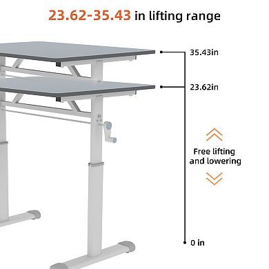 Adjustable Height Study Desk for Home Office and Study Spaces