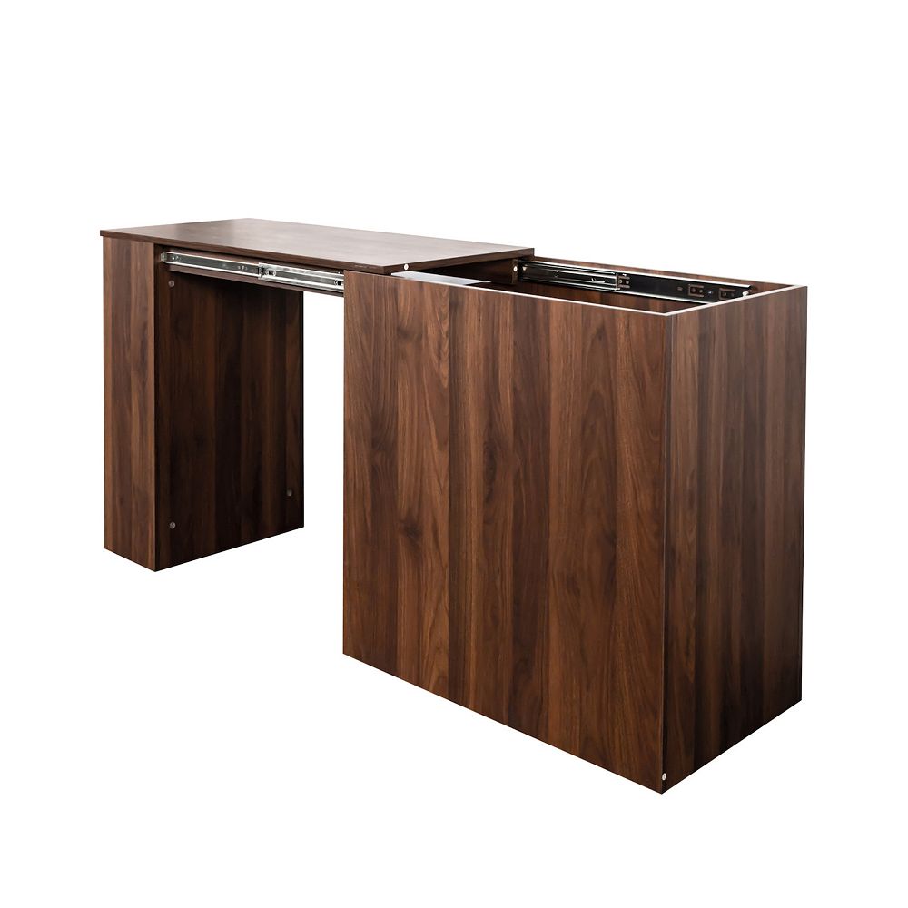 GOODSILO Modern Corner Computer Desk with Drawers and Extendable Table ...