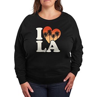 Plus Size I Love LA French Terry Long Sleeve Tee