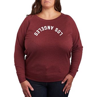 Plus Size Los Angeles Upside Down French Terry Long Sleeve Tee