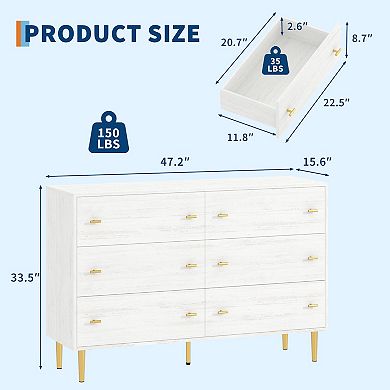 IDEALHOUSE 6-Drawer Dresser