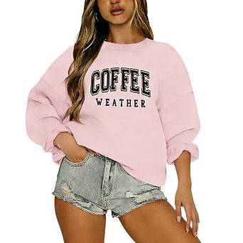 Womens Plus Hoodies Sweatshirts Oversise Causal Letter Print Fall Pullover Sweaters Clothes