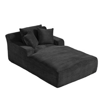 Oversized Corduroy Compression Lounge Chair,Single Seater Sofa ，No Assembly