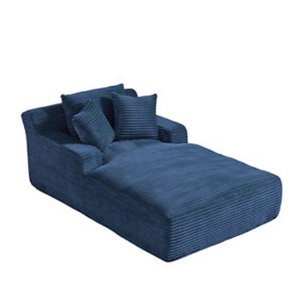 Oversized Corduroy Compression Lounge Chair,Single Seater Sofa ，No Assembly