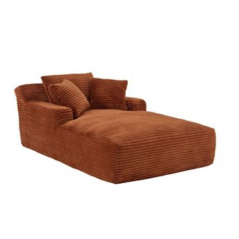 Oversized Corduroy Compression Lounge Chair,Single Seater Sofa ，No Assembly