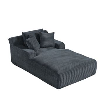 Oversized Corduroy Compression Lounge Chair,Single Seater Sofa ，No Assembly