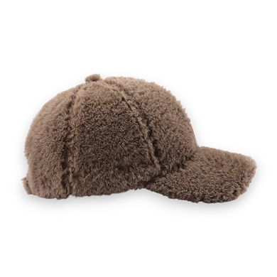 Plush Baseball Cap with Soft Textured Material and Comfortable Structured Fit