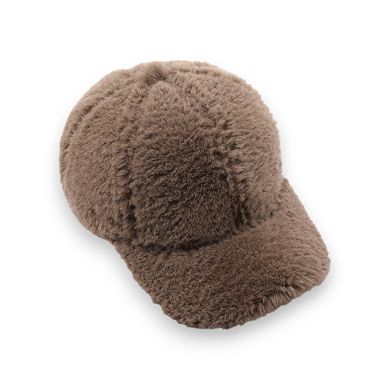 Plush Baseball Cap with Soft Textured Material and Comfortable Structured Fit